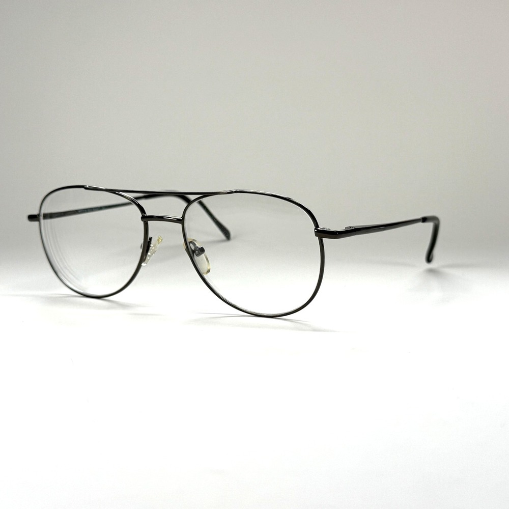 NEW GLOBE A&A Optical Co M573 Aviator Eyeglasses Frame Only 54-17-140 Gunmetal